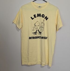 Comfort Colors Lemon Graphic Tee Austin Texas AUS TX Yellow Garment Dyed Shirt